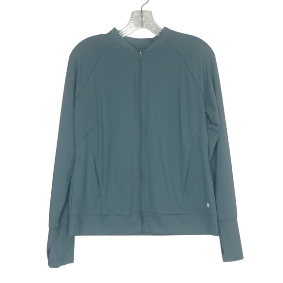 Apana Womens Activewear Jacket Full Zip Yoga Gym Green Size Medium - Picture 1 of 10
